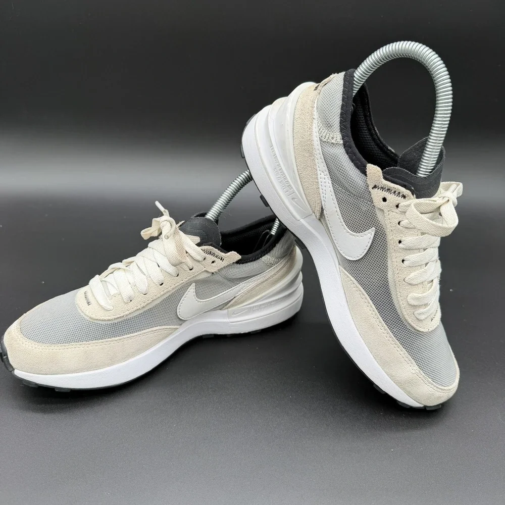 Nike Waffle One Shoes Summit White Gray Black Size 3.5Y Women's size 5